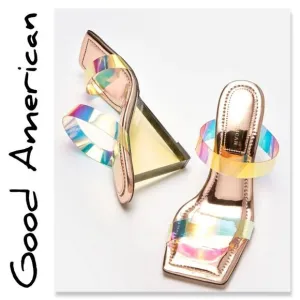 NIB Good American CINDER-F*CKING-RELLA WEDGE