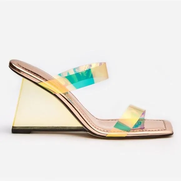 NIB Good American CINDER-F*CKING-RELLA WEDGE