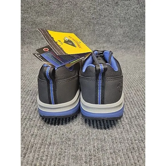 NIB Mens 8.5 Composit Toe Blue&amp;‎ Black Slip And Oil Resistant  Herman Survivors