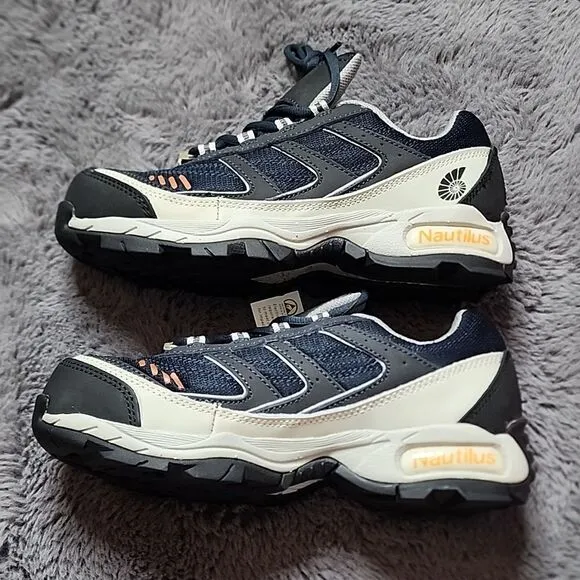NIB Nautilus Safety Footwear Men's 8W Style N1326 W Blue and Black
