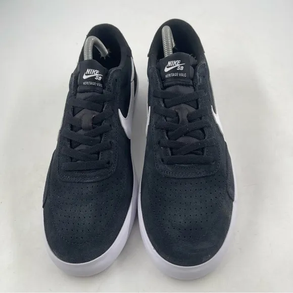 NIB 👞 Nike Men's SB Heritage Vulc Black Skateboarding Shoes Sneakers - Size 10