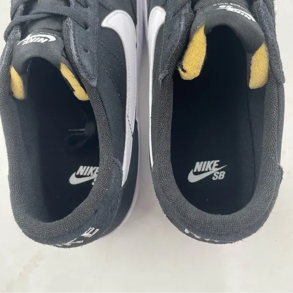 NIB 👞 Nike Men's SB Heritage Vulc Black Skateboarding Shoes Sneakers - Size 10