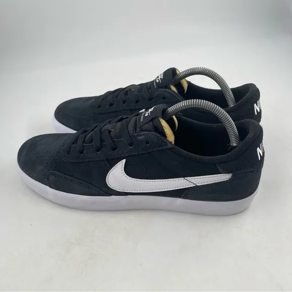 NIB 👞 Nike Men's SB Heritage Vulc Black Skateboarding Shoes Sneakers - Size 9.5