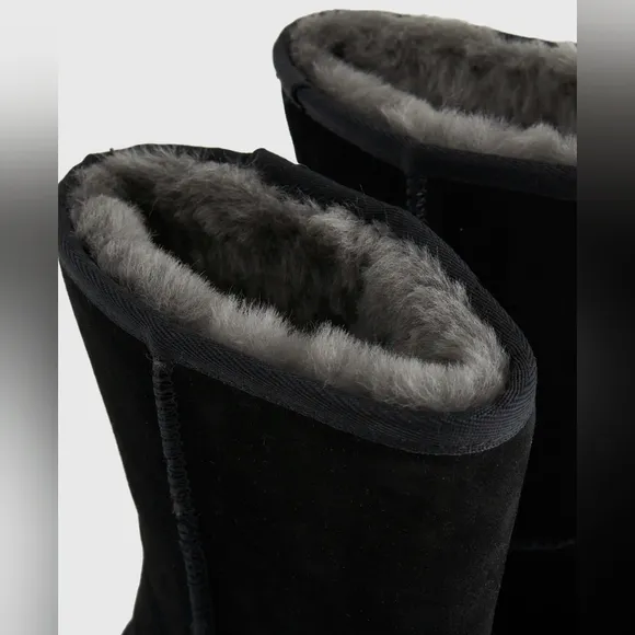 NIB quince Australian Shearling Mid-Calf Boots Black Sz 8