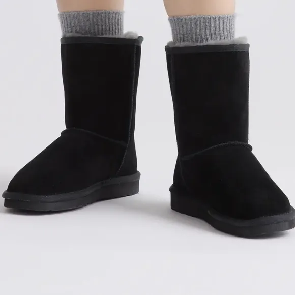 NIB quince Australian Shearling Mid-Calf Boots Black Sz 8
