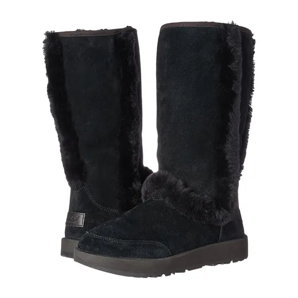 NIB UGG TALL SUNDANCE BLACK SUEDE‎ WATERPROOF BOOTS