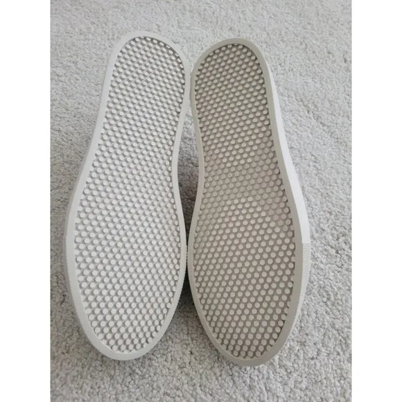 NIB Via Spiga Women Sara Slip on Sneakers Woven Leather WHITE SZ 8.5M MSRP $135