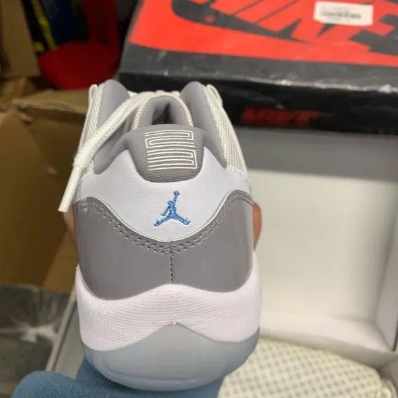Nike 11 cool gray low Men's Gray and White Sneakers