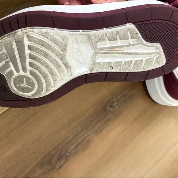 Nike Air Burgundy and White Sneakers 38.5