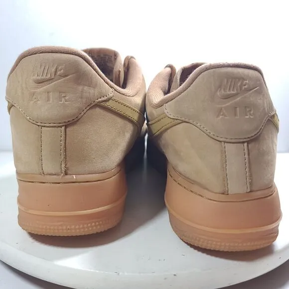 NIKE AIR FORCE 1 '07 LOW FLAX MENS SIZE 12 WHEAT GUM SHOES SNEAKERS