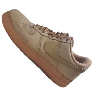 NIKE AIR FORCE 1 '07 LOW FLAX MENS SIZE 12 WHEAT GUM SHOES SNEAKERS