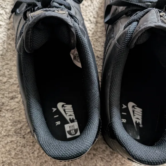 Nike Air Force 1 AF1 Low Triple Black sz 15 Mens Sneakers