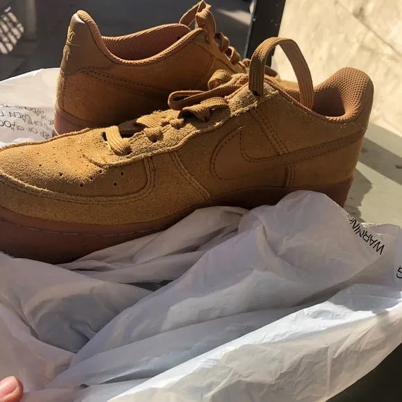 Nike Air Force 1 Low 3 Wheat/Wheat-Gum/Brown Size 3.5y 700 AF1