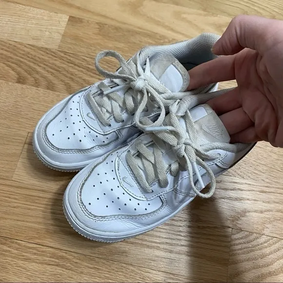 Nike Air Force 1 Low Top Sneakers Shoes Sz 12C Kids White