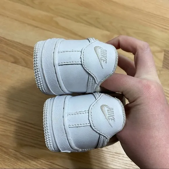 Nike Air Force 1 Low Top Sneakers Shoes Sz 12C Kids White