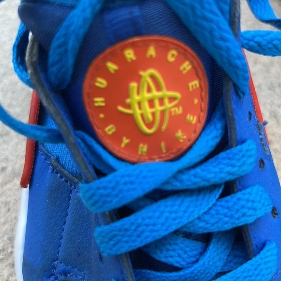 Nike Air Hurache Run GS Kids Casual Sneaker Blue/Orange Red Youth Size 5.5