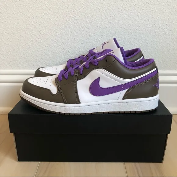 Nike Air Jordan 1 Low Purple Mocha Brown Men's Shoes Size 10 or 10.5