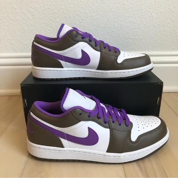 Nike Air Jordan 1 Low Purple Mocha Brown Men's Shoes Size 10 or 10.5
