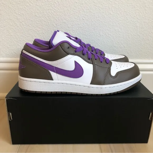 Nike Air Jordan 1 Low Purple Mocha Brown Men's Shoes Size 10 or 10.5