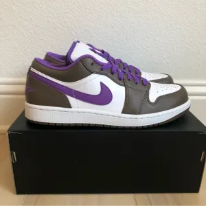 Nike Air Jordan 1 Low Purple Mocha Brown Men's Shoes Size 10 or 10.5