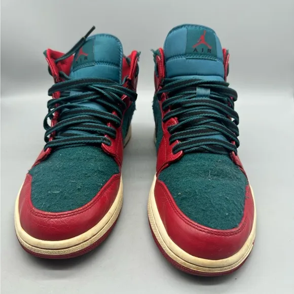 Nike Air Jordan 1 Mid Retro Gym Red Dark Sea Size 11 Basketball Men Shoes Rare