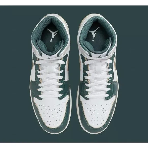 Nike Air Jordan 1 Mid SE Shoes White Oxidized Green Sail FQ7720-103 Men's NEW