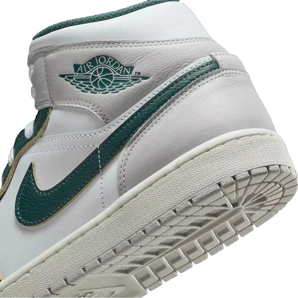 Nike Air Jordan 1 Mid SE Shoes White Oxidized Green Sail FQ7720-103 Men's NEW
