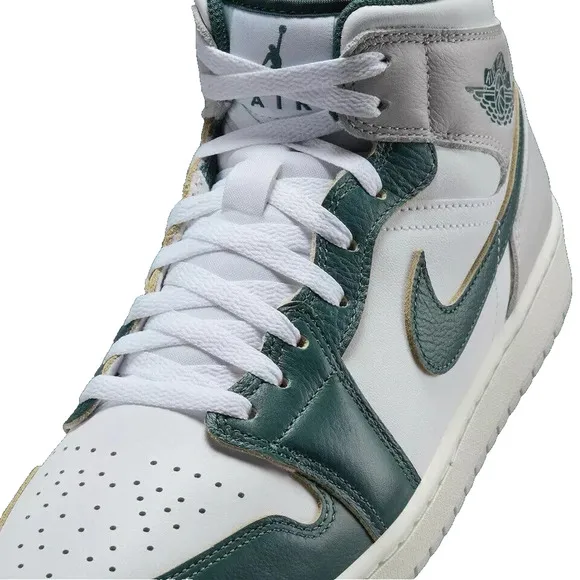 Nike Air Jordan 1 Mid SE Shoes White Oxidized Green Sail FQ7720-103 Men's NEW