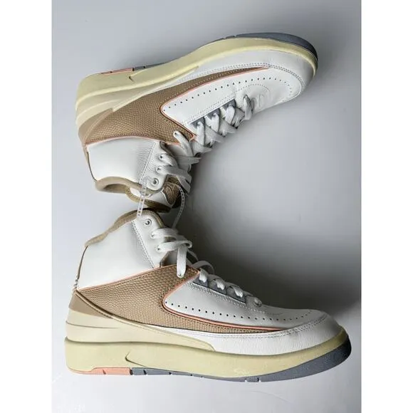 Nike Air Jordan 2 Retro Sneakers Shoes Beige DX4400-118 Women's US 9 EU 40.5 NEW