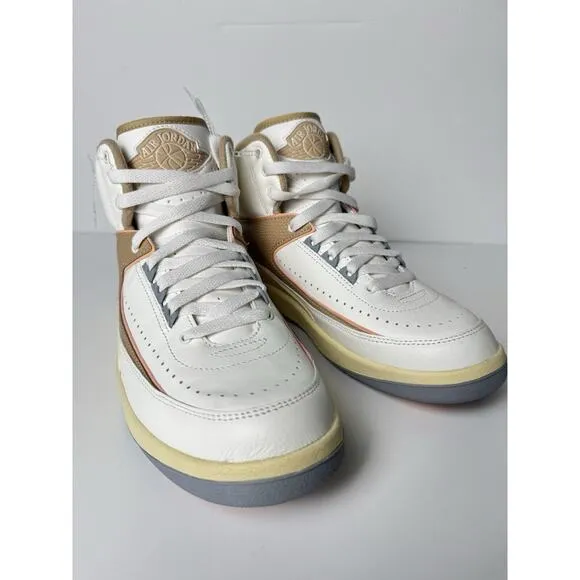 Nike Air Jordan 2 Retro Sneakers Shoes Beige DX4400-118 Women's US 9 EU 40.5 NEW