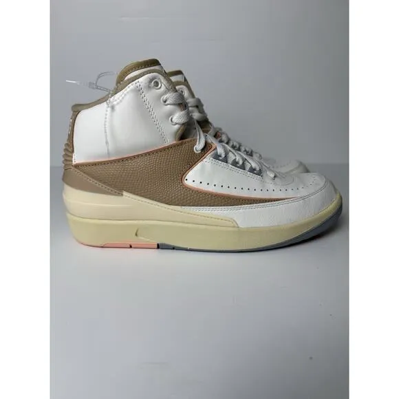 Nike Air Jordan 2 Retro Sneakers Shoes Beige DX4400-118 Women's US 9 EU 40.5 NEW