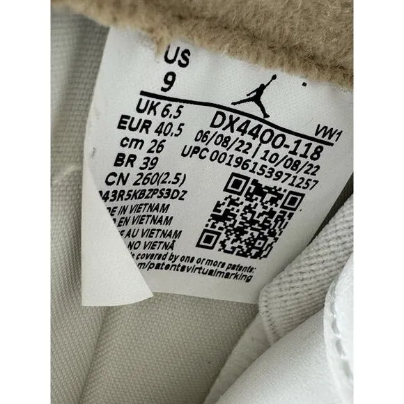 Nike Air Jordan 2 Retro Sneakers Shoes Beige DX4400-118 Women's US 9 EU 40.5 NEW