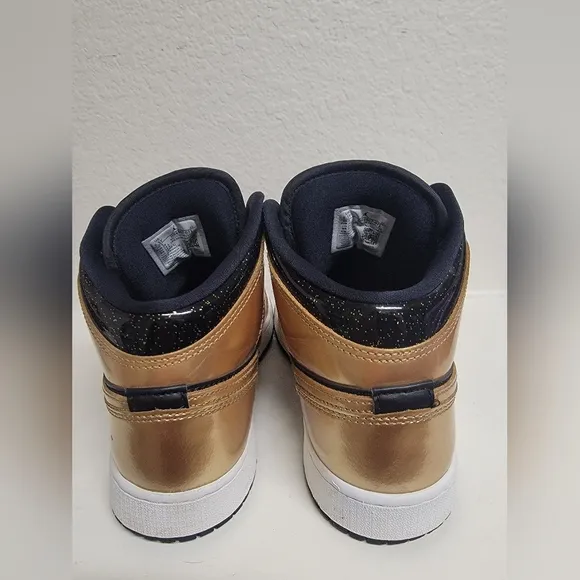 Nike Air Jordan Black and Gold Sneakers