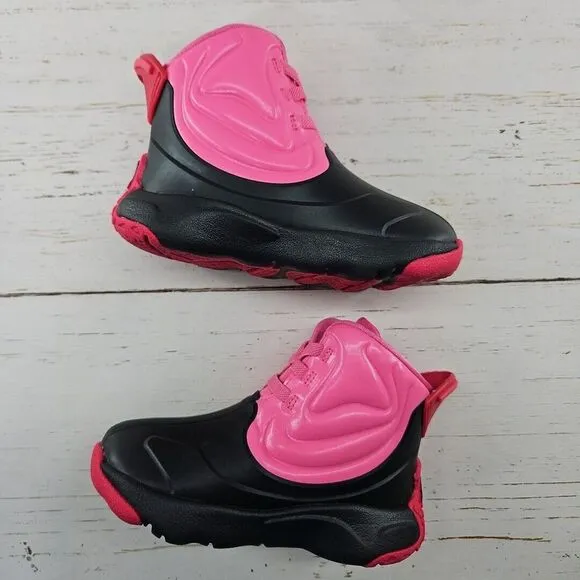 Nike Air Jordan Drip 23 Pink Black Toddler Girls 7C Rain‎ Boots CT5799-600