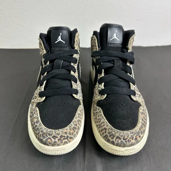 Nike Air Jordan Kids' 1 Mid SE &quot;Cheetah&quot; Sneakers, Sz 13C