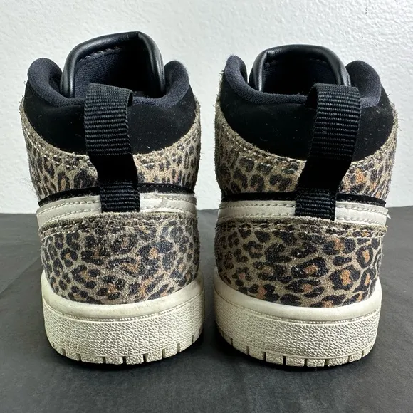 Nike Air Jordan Kids' 1 Mid SE &quot;Cheetah&quot; Sneakers, Sz 13C