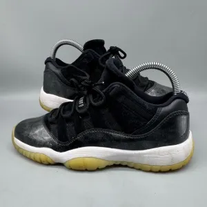 Nike Air Jordan Retro 11 XI Low Baron Black White Graphite 5Y Shoes 6.5 Women