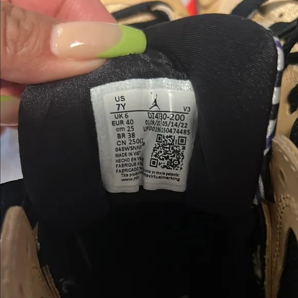 Nike Air Jordan Sneakers in Tan and Black