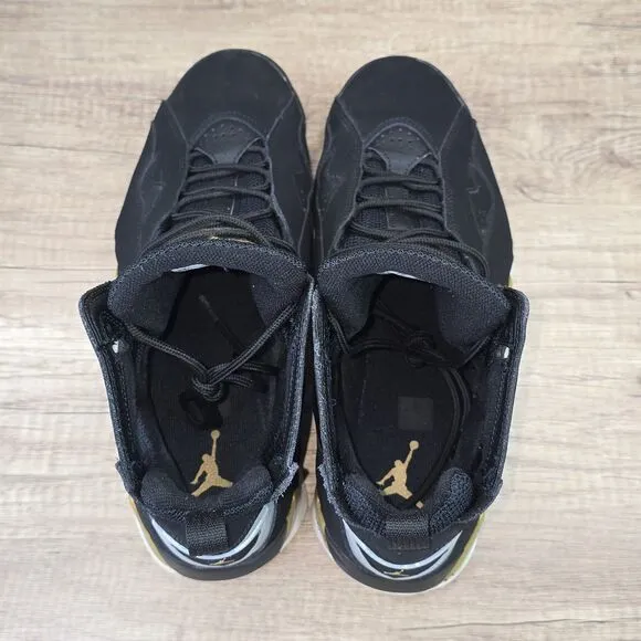 Nike Air Jordan True Flight Men' Size 10.5 Black Gold Sneakers (342964-070)