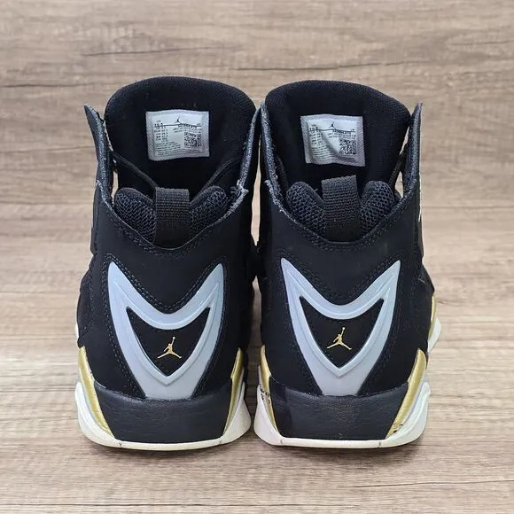 Nike Air Jordan True Flight Men' Size 10.5 Black Gold Sneakers (342964-070)