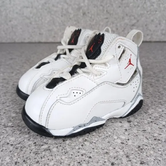 Nike Air Jordan True Flight Sneakers White Kid Shoes 5C