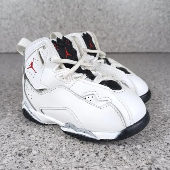Nike Air Jordan True Flight Sneakers White Kid Shoes 5C