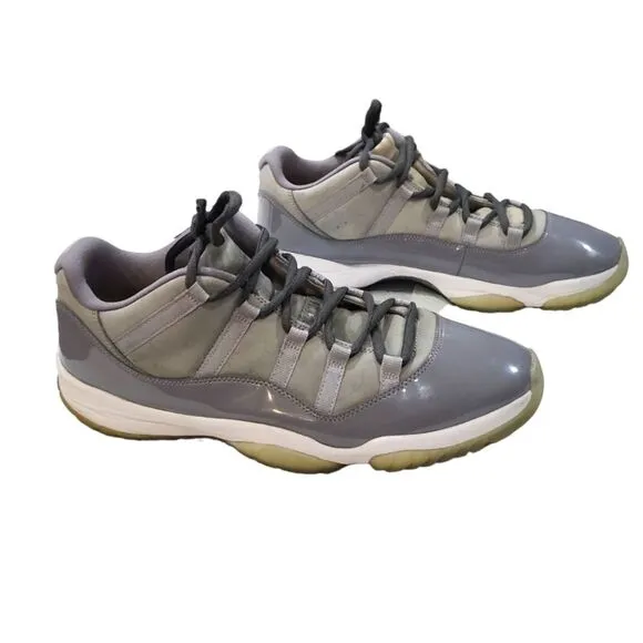 Nike Air Jordan XI 11 Retro Low Cool Grey Gray White 528895-003 Size 14