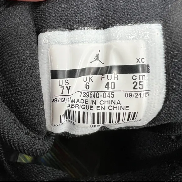 Nike Air Jordan Youth Retro 1 BHM 739640-045  Sneakers Shoes Size 7Y Womens 8.5