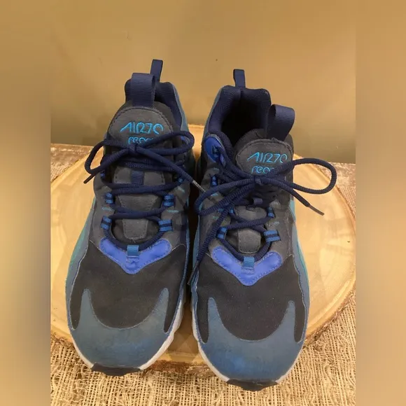 Nike Air Max 270 React GS Shoes Blue Kids Youth 7Y Womens 8.5 - 9 BQ0103-400