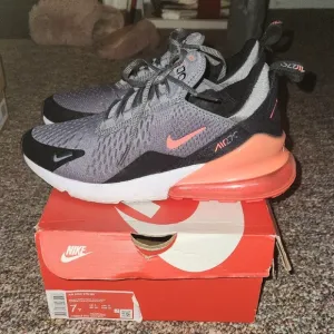 Nike Air Max 270 Sneakers - Gray and Orange