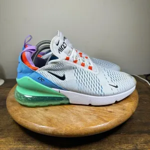 Nike‎ Air Max 270 White Black Safety Orange Shoes Men's Size 10.5 DX2347-100