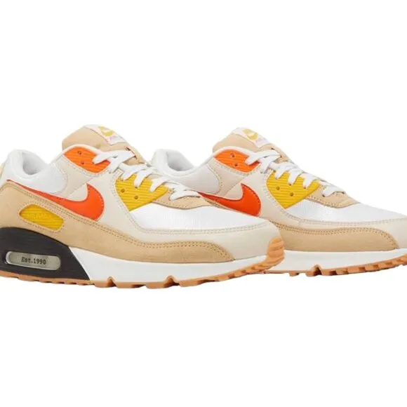 Nike Air Max 90 'Frank Rudy' Mens Running Shoes Size 8 White/Orange FB4315 100