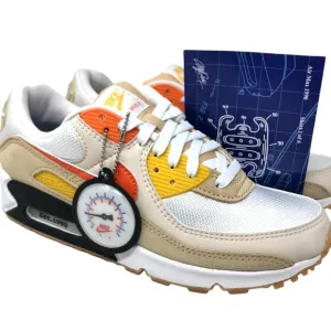 Nike Air Max 90 'Frank Rudy' Mens Running Shoes Size 8 White/Orange FB4315 100