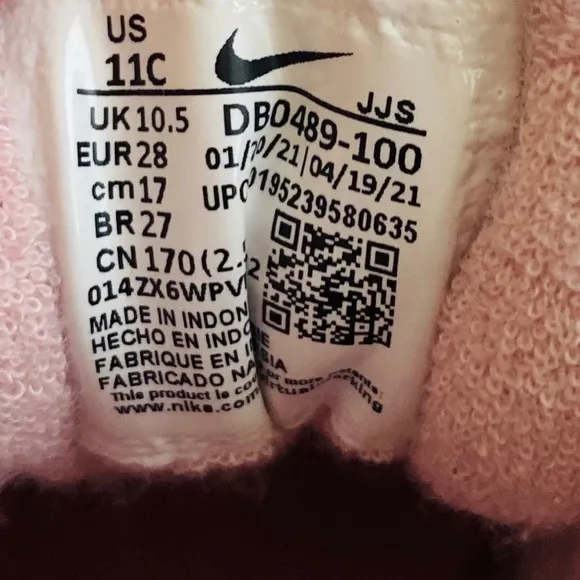 Nike Air Max 90 SE Low White Pink Glaze Gum Sneakers Shoes Youth Girls Size 11 C